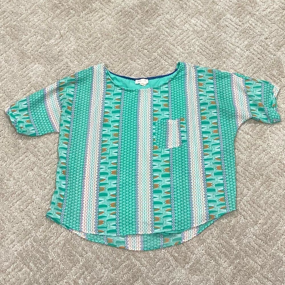 Anthro/Meadow Rue Zane Geometric Top Size S